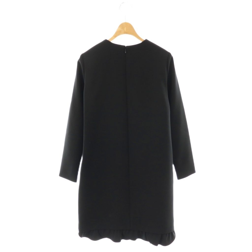 ヨーコチャン　裾フリル　ワンピース ヨーコチャン YOKO CHAN L/Sワンピース 裾フリル M ブラック YCD-417