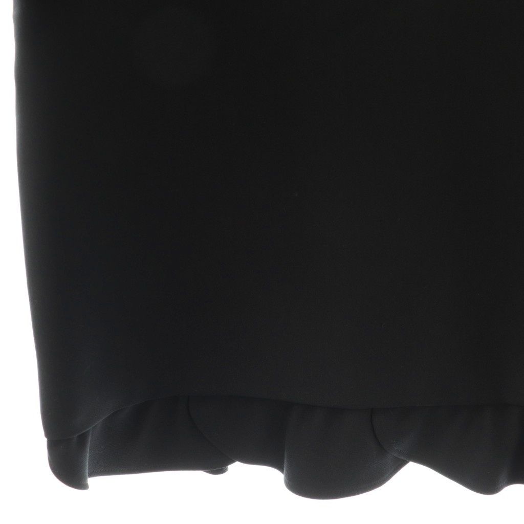 ヨーコチャン YOKO CHAN L/Sワンピース 裾フリル M ブラック YCD-417