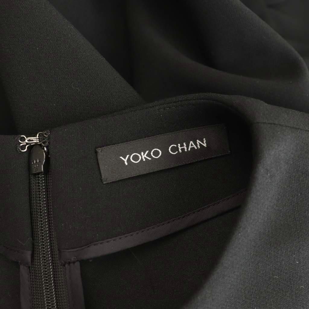ヨーコチャン YOKO CHAN L/Sワンピース 裾フリル M ブラック YCD-417