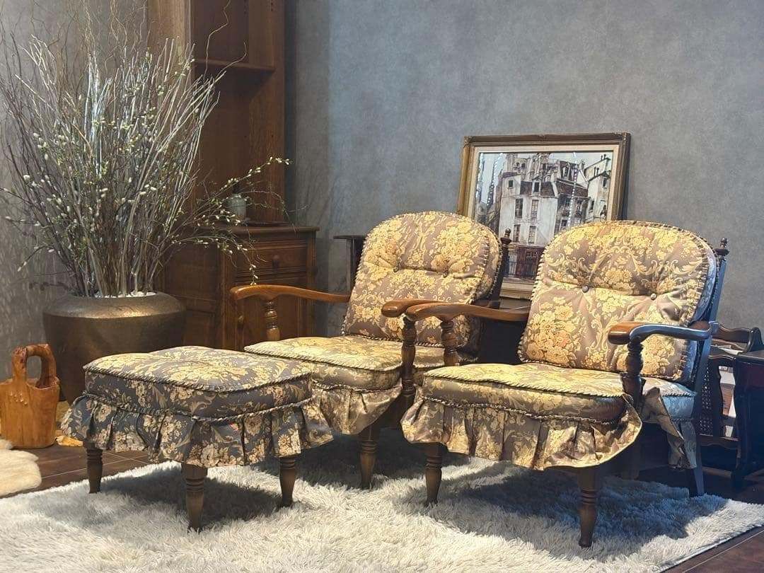 飛騨産業 キツツキ アームチェア アームソファ オットマン