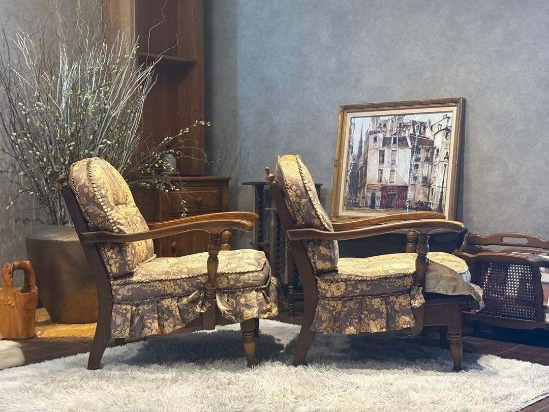 飛騨産業 キツツキ アームチェア アームソファ オットマン