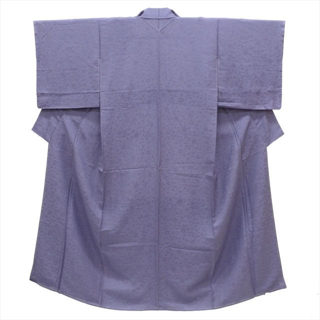 色無地 着物 袷 くすみ紫色 無地 正絹 絹 裄67 Ｓ 新古品 sn1545 洗える 色無地 袷 日本製 東レ made in Japan 仕立て上がり（古代紫 S