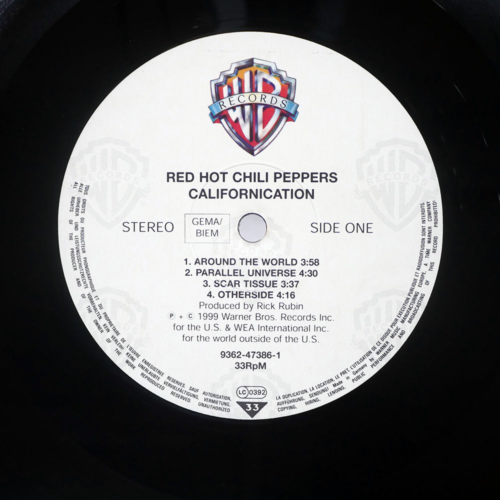 ヨーロッパ盤 RED HOT CHILI PEPPERS/CALIFORNICATION/WARNER BROS