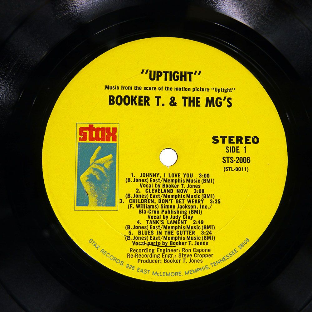 レコード US盤 BOOKER T. JONES/UP TIGHT (MUSIC FROM THE SCORE OF