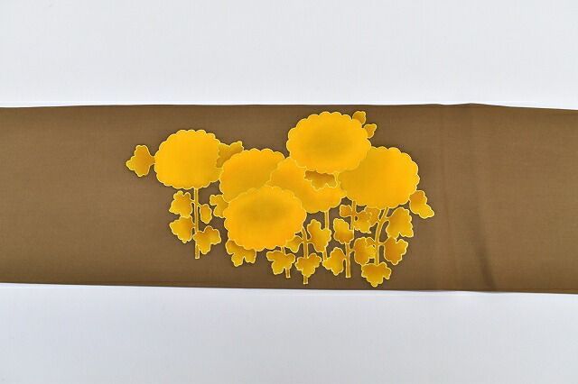 リサイクル 名古屋帯 仕立て上がり 正絹 九寸 小紋 色無地 塩瀬 染め帯