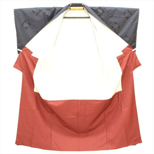 中古】 大島紬 着物 正絹 リサイクル 身丈153.8cm S 裄64cm 仕立て