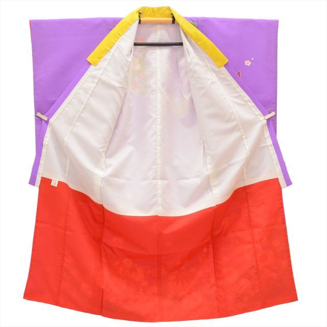 着物と帯 時流】O155◇七五三 7才女の子着物+長襦袢セット◇正絹 未