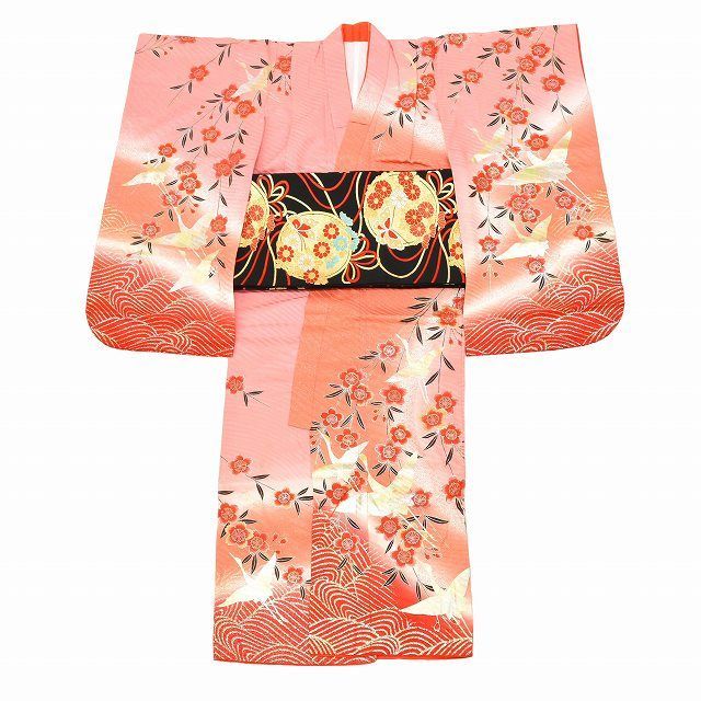 中古】 女の子 七五三 7歳 着物 帯 2点セット 祝い帯 リサイクル着物