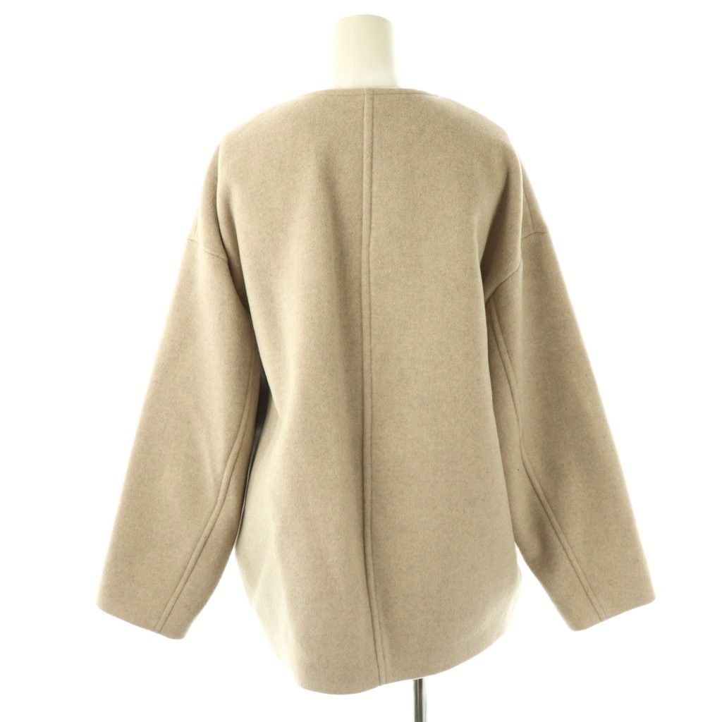 ノーブル NOBLE 23AW MTRカラーレスジップショートコート ノーカラー