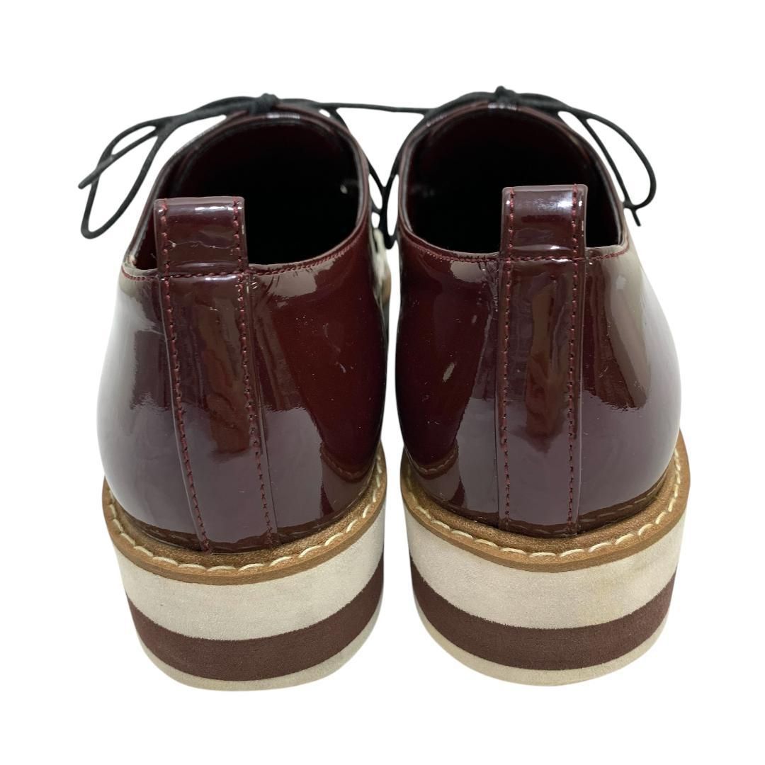美品】ダイアナ (22.5) レースアップシューズ エナメル 厚底 本革 希少 