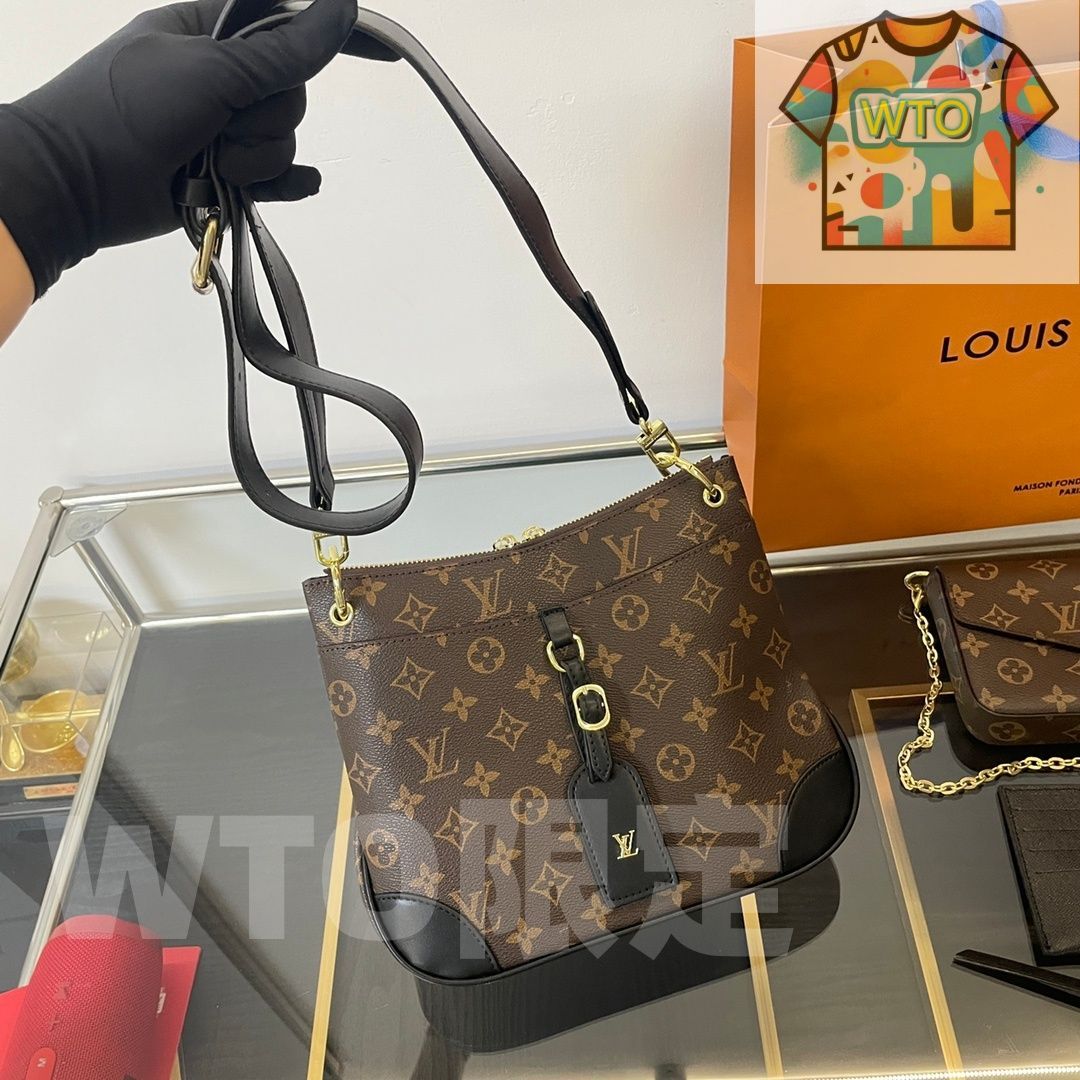 LOUIS VUITTON &GUCCI三点セット 本日特価] TOP New 高品質3点セット - Lv ブラッククロワッサンバッグ