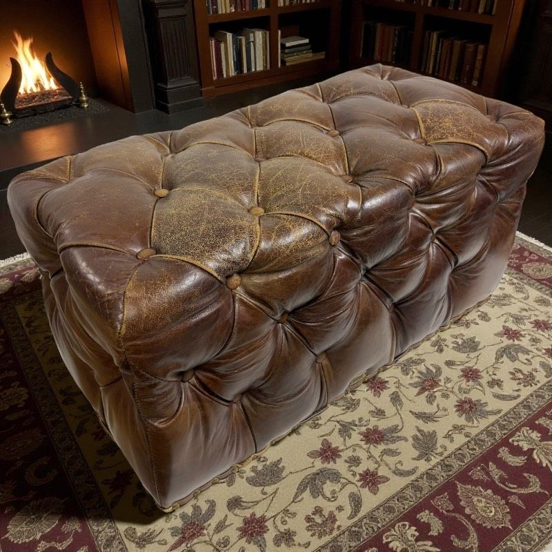 希少品】HALO ヘイロー ロードディグズビー スモールオットマン レザー