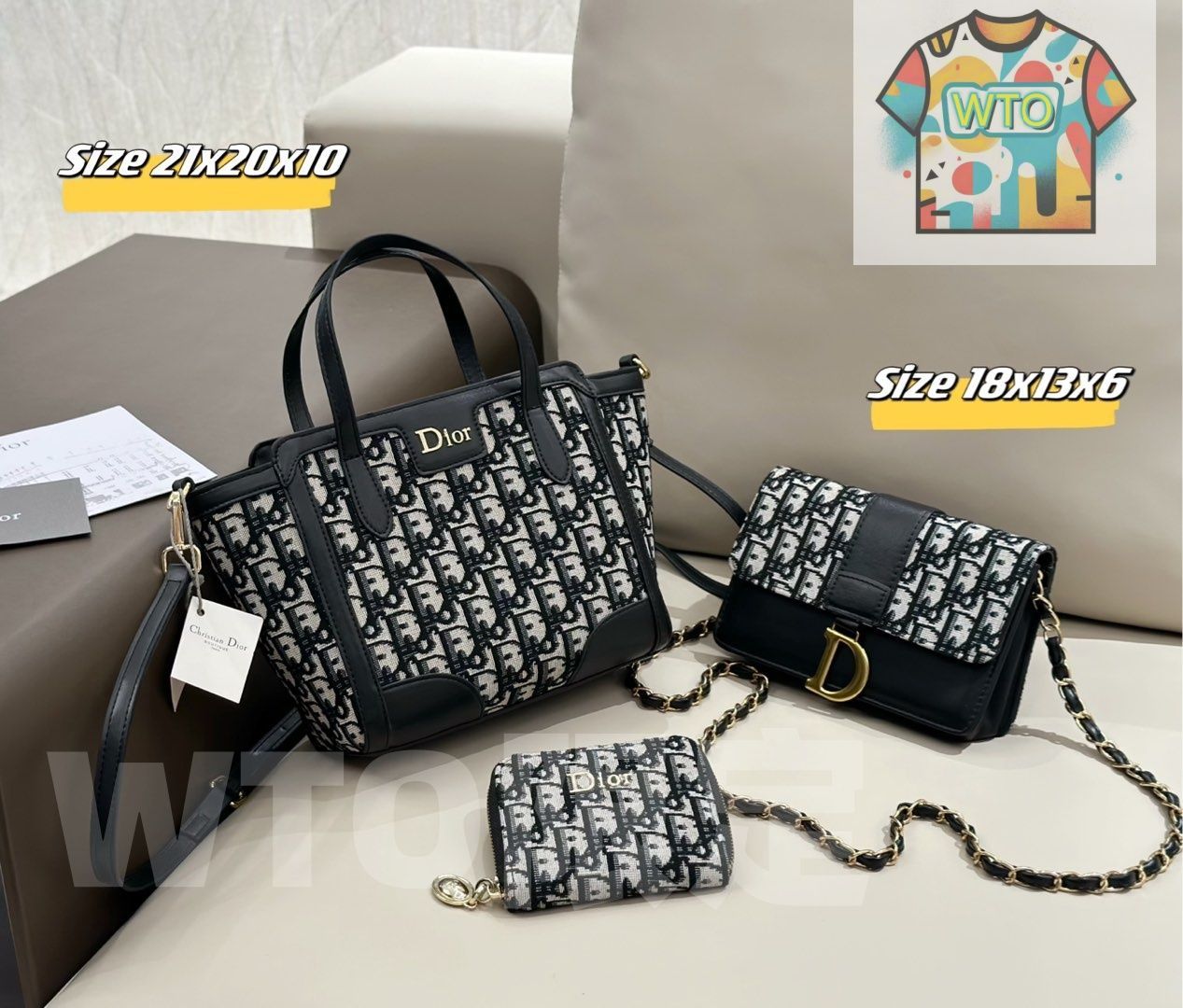 今日特価】2025 ニューイヤーセットバッグ, 大・中・小の3点セット, 超