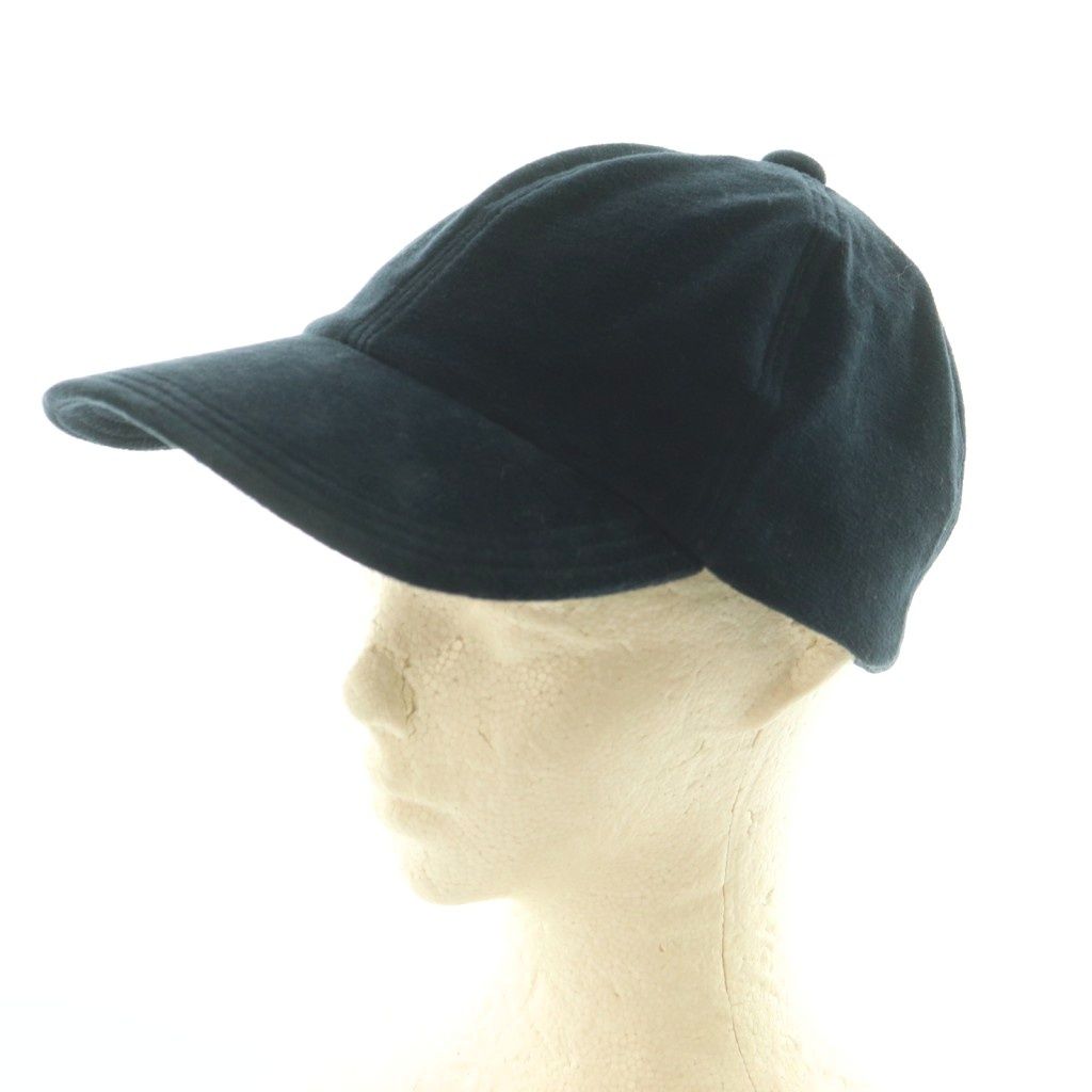 ラドロー LUDLOW キャップ 帽子 ベロア調 ロゴ 58cm ネイビー 紺