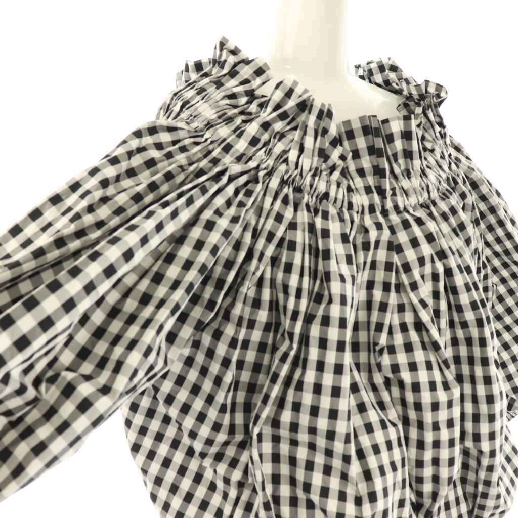 cygne フリルギャザーオフショルブラウス Liliane　ブラック cygne フリルギャザーオフショルブラウスLiliane