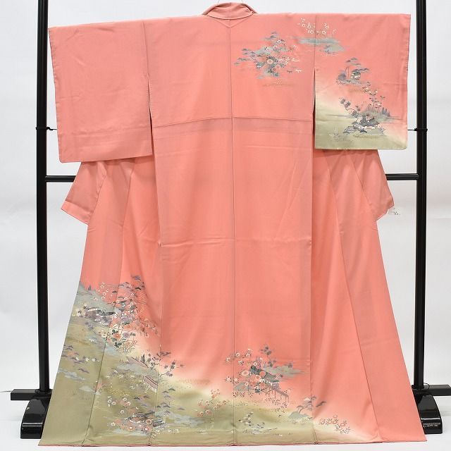 中古】 訪問着 中古 身丈167.5cm 裄丈66.5cm 正絹 仕立て上がり