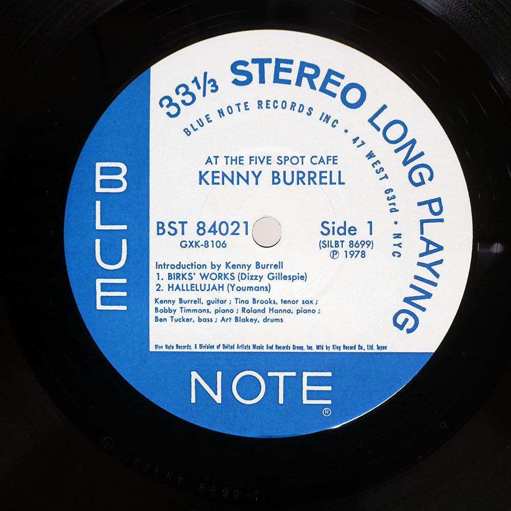 国内盤 KENNY BURRELL/ON VIEW AT THE FIVE SPOT/BLUE NOTE GXK8106 LP