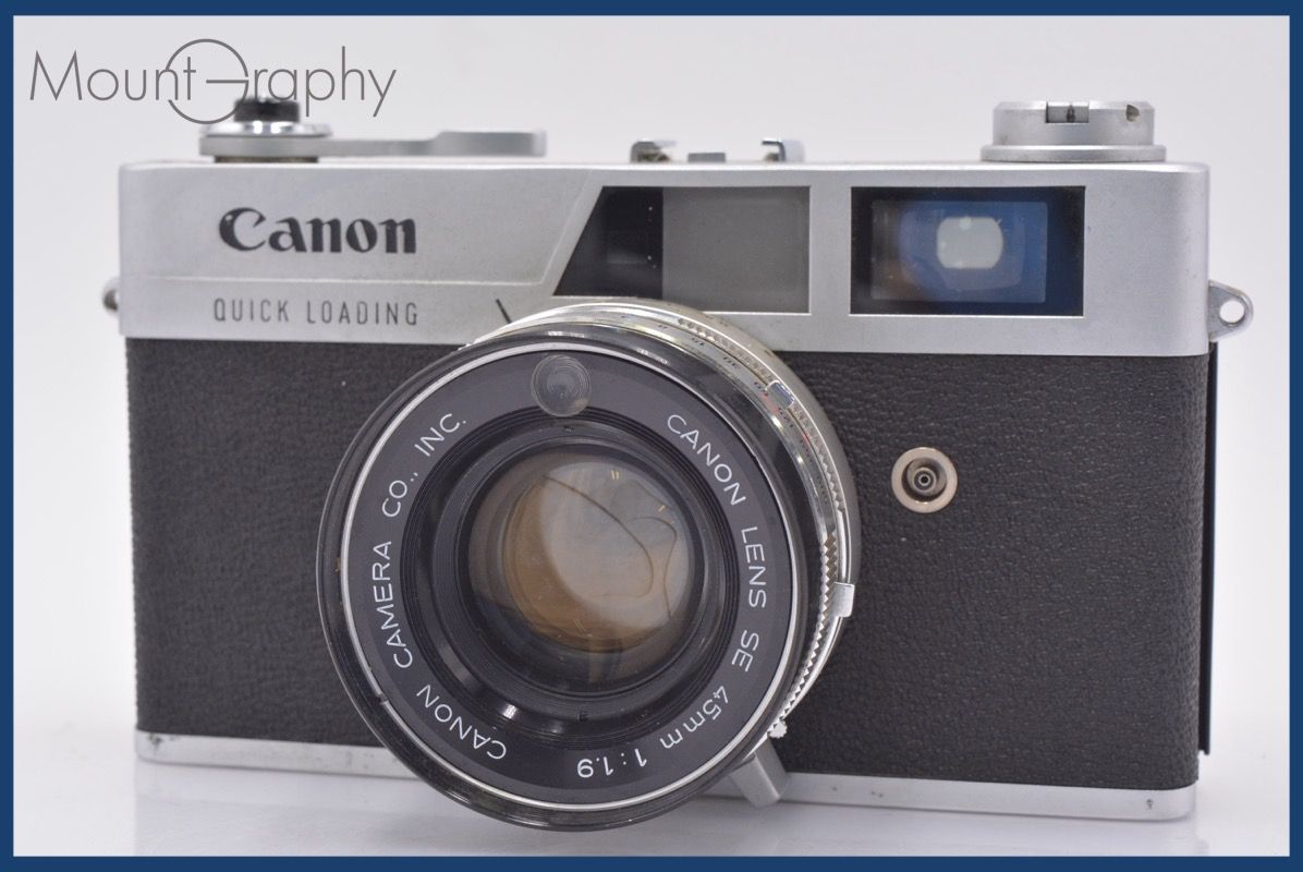 実写確認整備品】キャノネットQL19G-Ⅲ／45mmf1.9メタルフード付