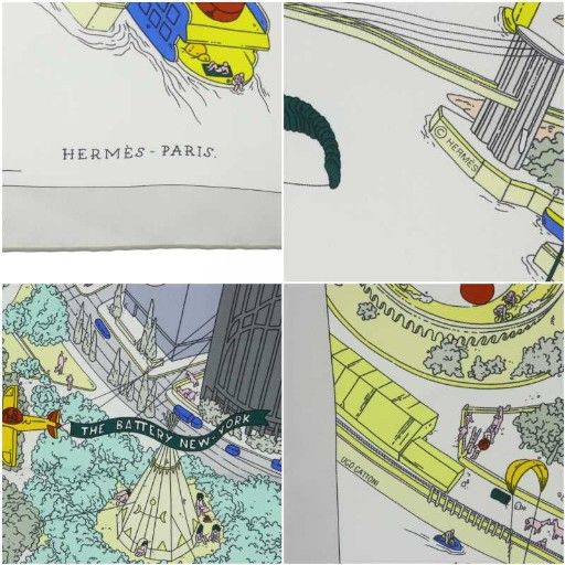 新品タグ付　エルメス　シルク　カレ90 バッテリーニューヨーク HERMES - 専用 タグ付 エルメス カレ90 バッテリーニューヨーク シルク