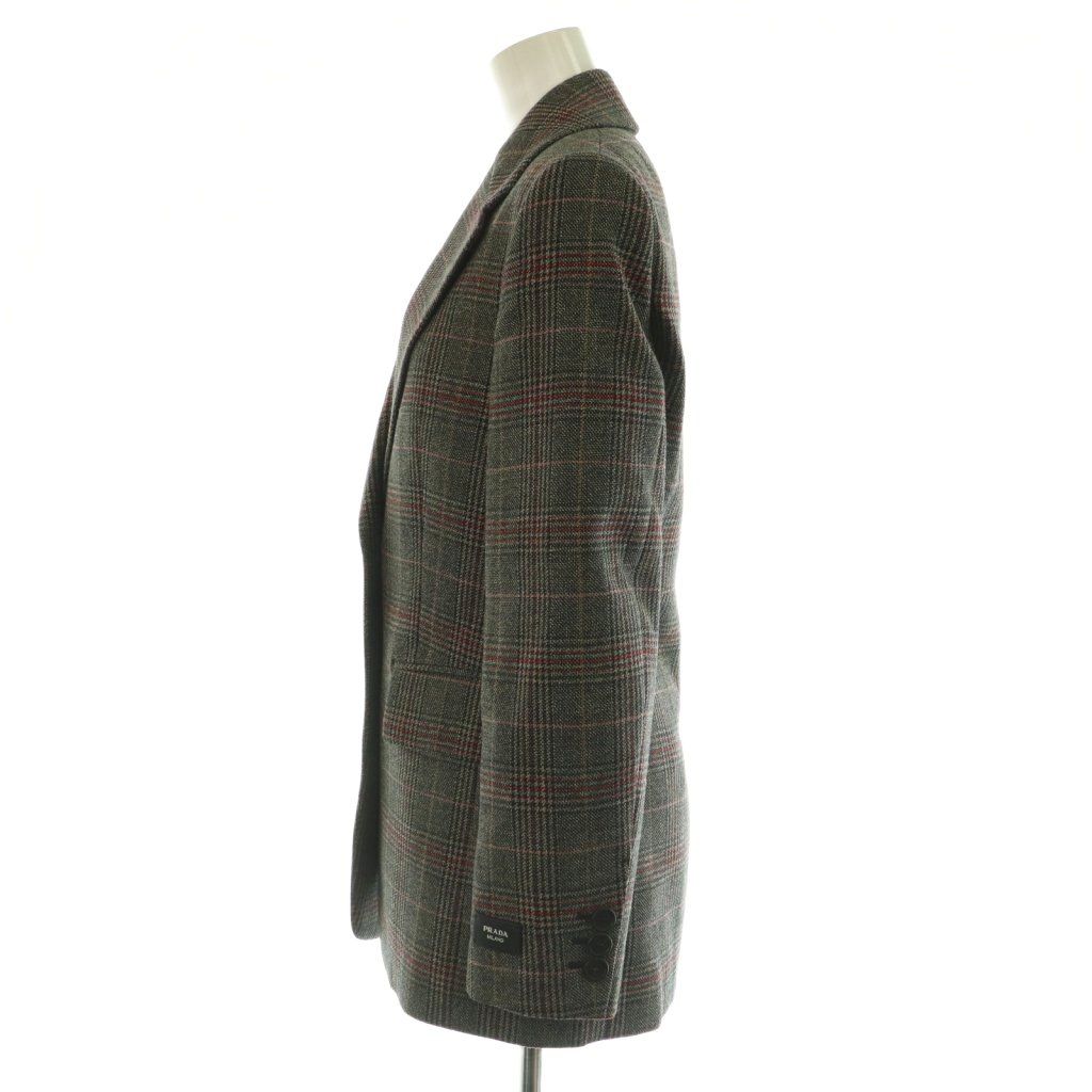 プラダ PRADA 24AW P524OE Single-Breasted Prince Of Wales Checked