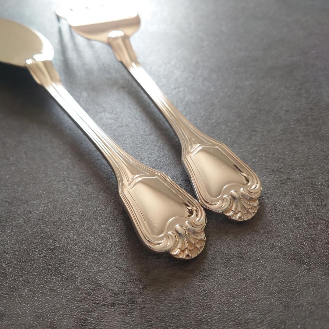 格安 美品 クリストフル ポートロイヤル サービングセット 5点 極希少 極美品 クリストフル ポートロイヤル フィッシュサービング