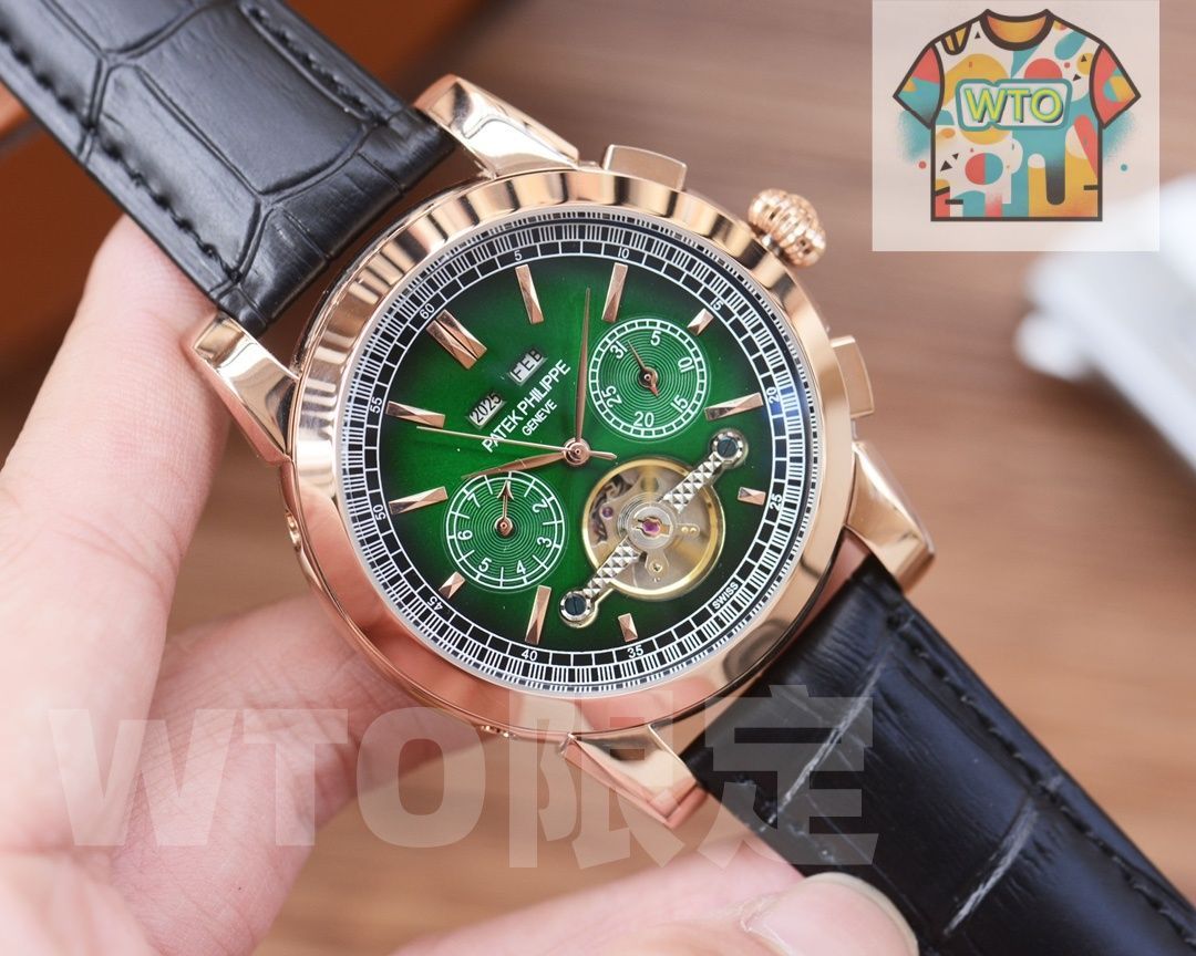 Patek Philippe] メンズ自動巻き腕時計 - 専用ケース・カード・袋付き