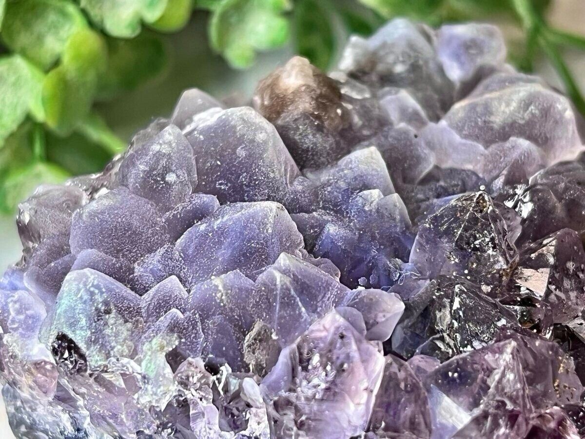 カルサイト共生 虹入り アメジスト 紫水晶 クラスター 原石 - メルカリ