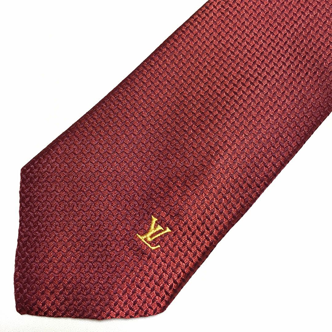 未使用級 ルイヴィトン Louis Vuitton ネクタイ シルク100% バー
