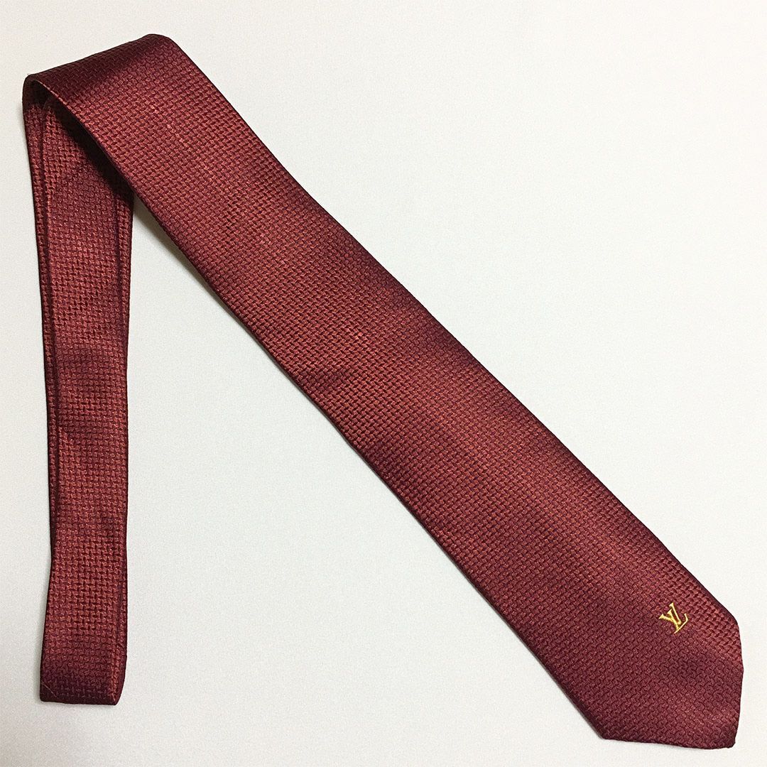 未使用級 ルイヴィトン Louis Vuitton ネクタイ シルク100% バー