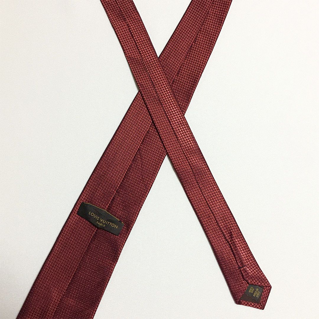 未使用級 ルイヴィトン Louis Vuitton ネクタイ シルク100% バー