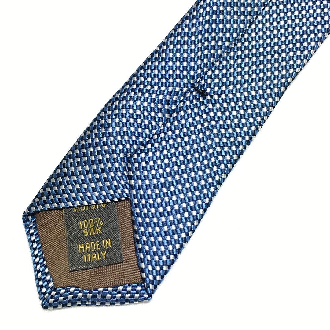 未使用級 ルイヴィトン Louis Vuitton ネクタイ シルク 総柄 未使用級 ルイヴィトン Louis Vuitton ネクタイ シルク100% ブルー 総