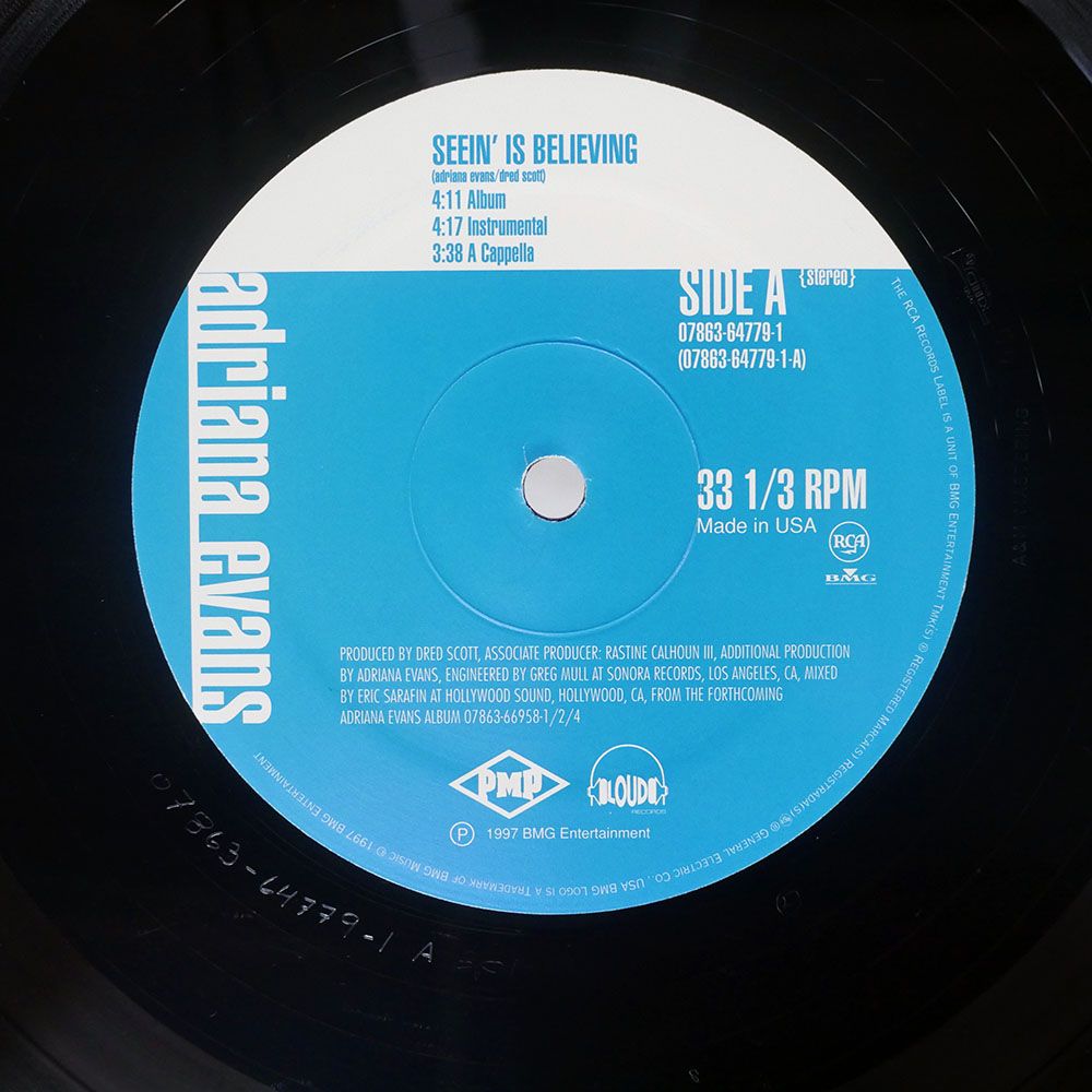 US盤 ADRIANA EVANS/SEEIN' IS BELIEVING / REALITY/LOUD 07863647791