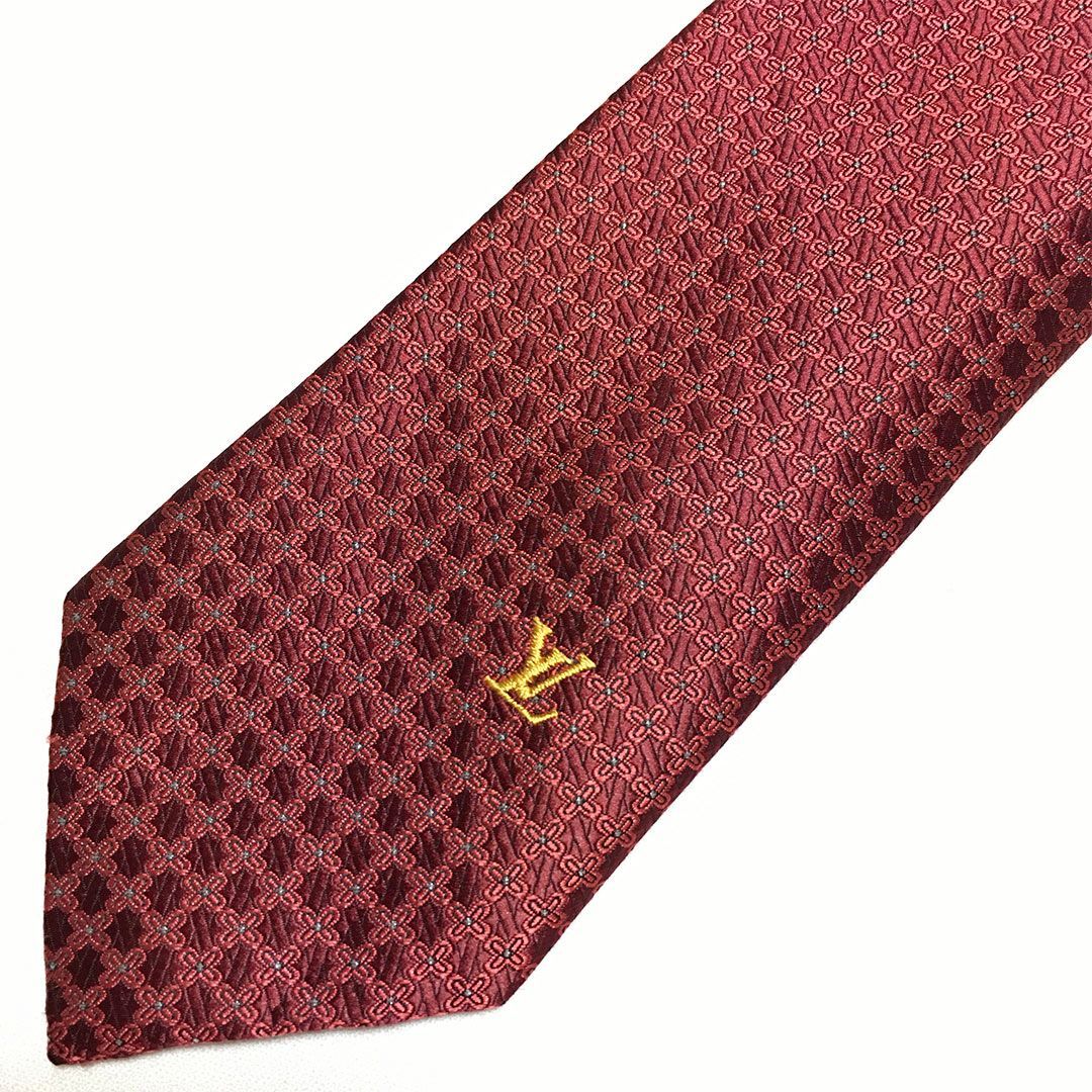 未使用級 ルイヴィトン Louis Vuitton ネクタイ シルク100% バー