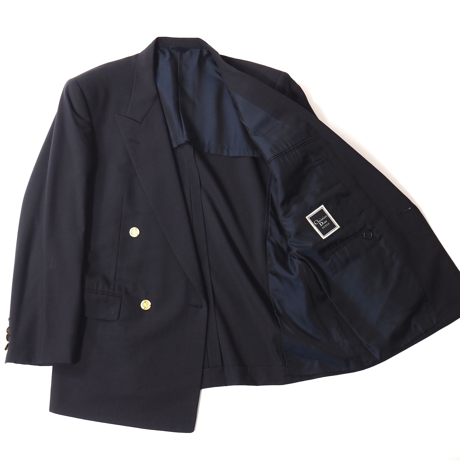 クリスチャンディオールスポーツ✨金ボタンＰコート✨クリーム　Ｍ　ダブルブレスト 良品 クリスチャンディオール Christian Dior MONSIEUR ヴィンテージ