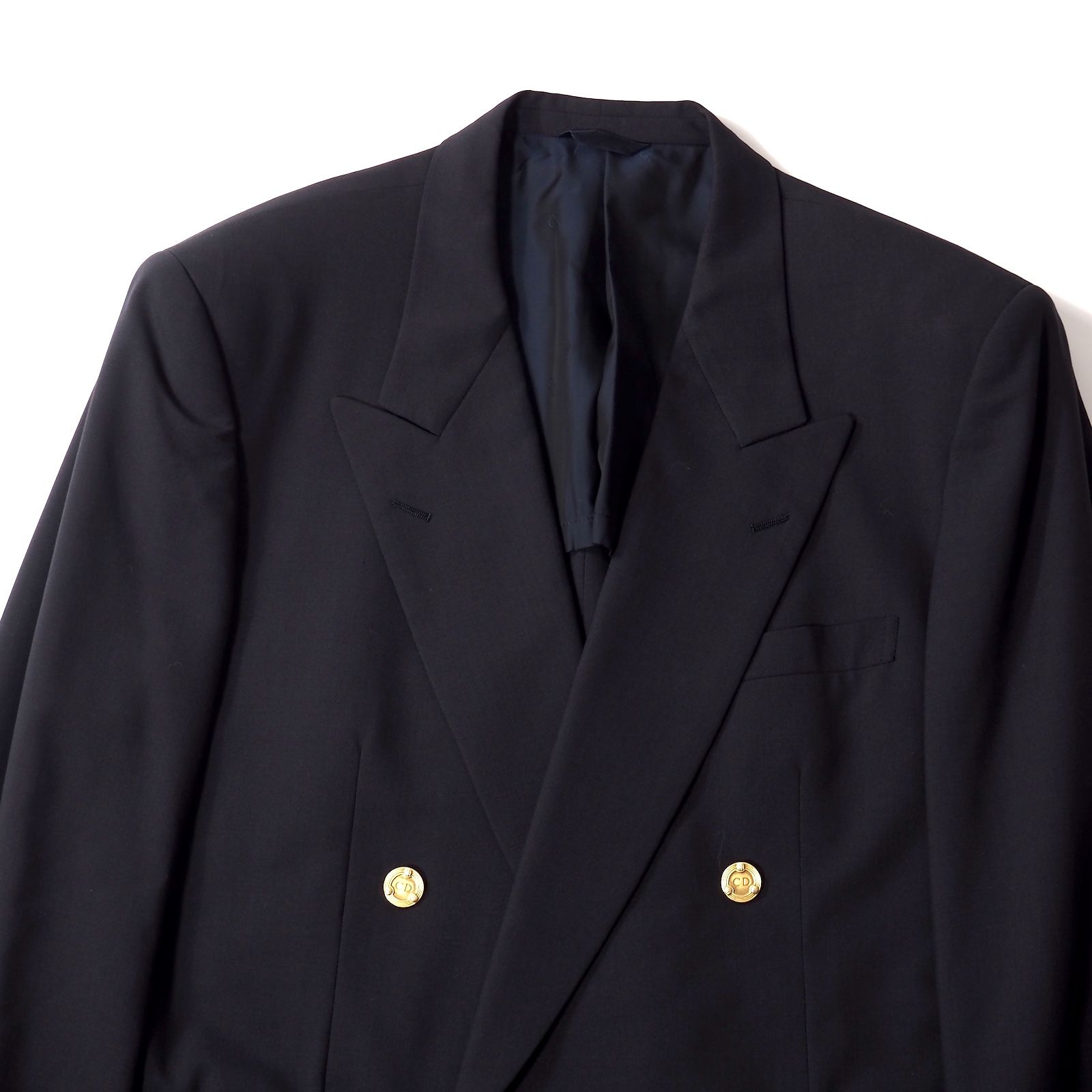 Christian Dior ダブルセットアップスーツ 金ボタン 紺/TW32 Christian Dior クリスチャンディオール スポーツ セットアップ