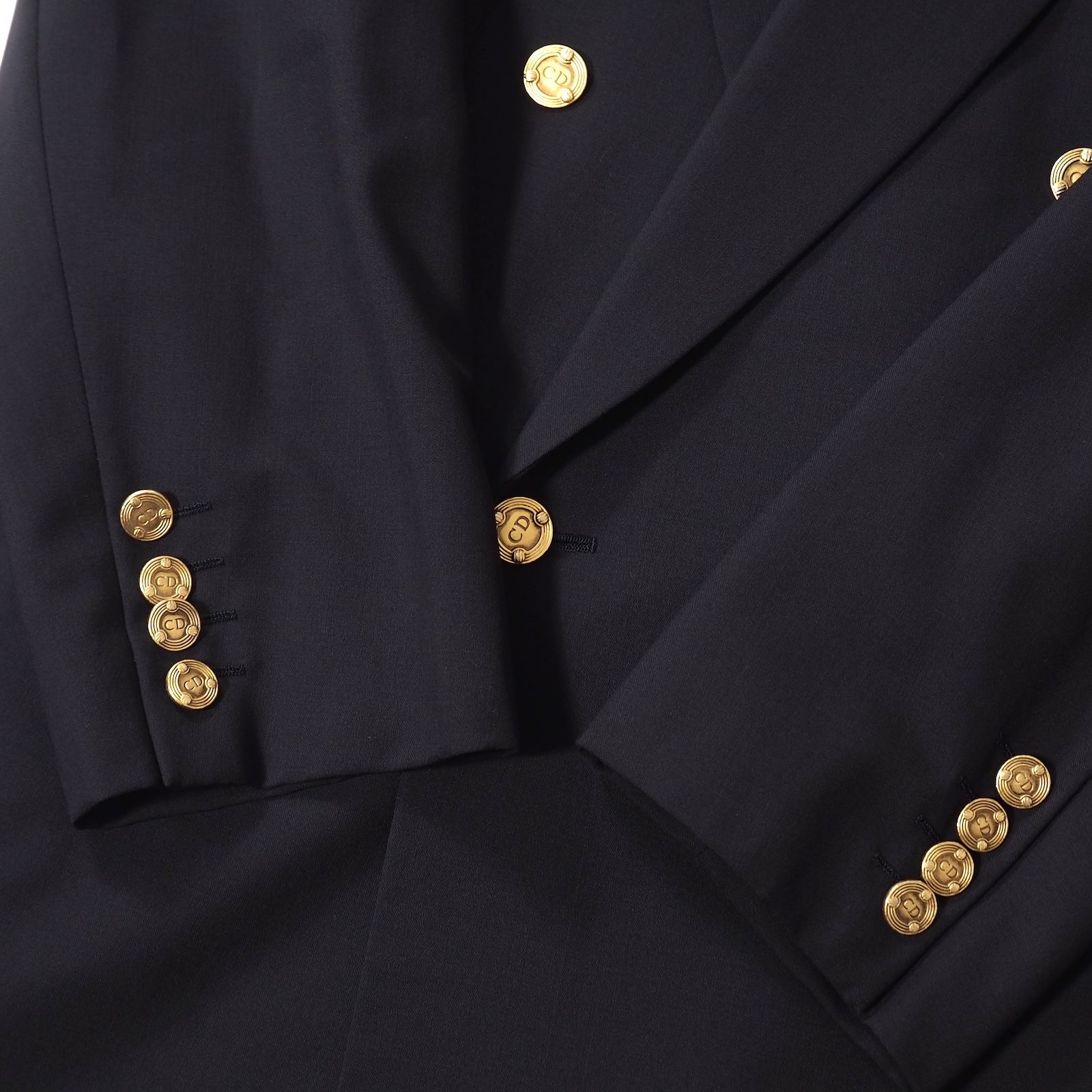 クリスチャンディオールスポーツ✨金ボタンＰコート✨クリーム　Ｍ　ダブルブレスト 良品 クリスチャンディオール Christian Dior MONSIEUR ヴィンテージ