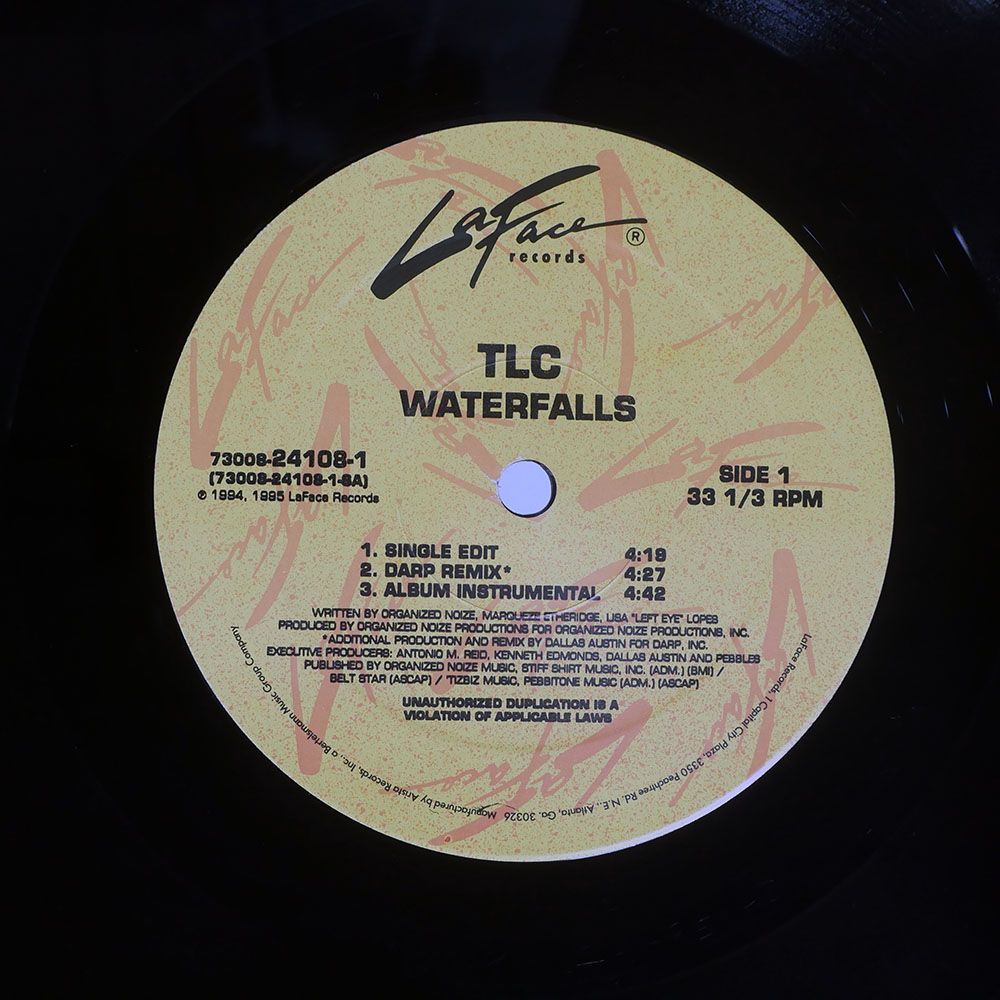 米 US盤 TLC/WATERFALLS/LAFACE 73008241081 12 - メルカリ
