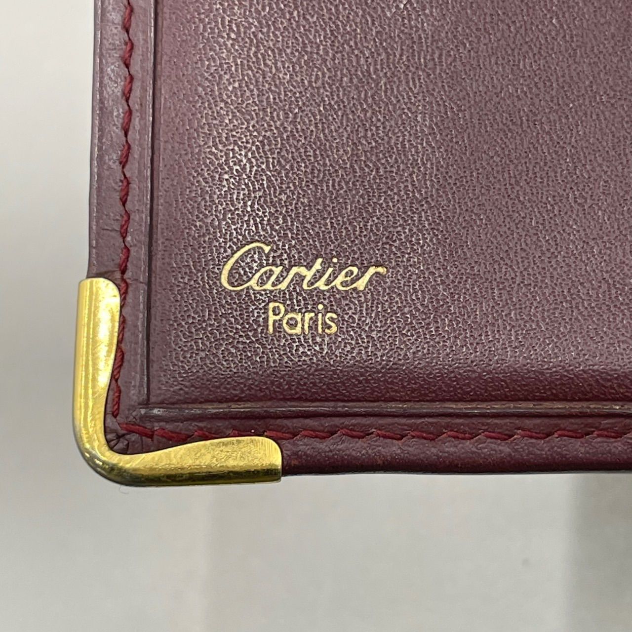 美品 Cartier カルティエ 二つ折り財布 ミニウォレット マストライン