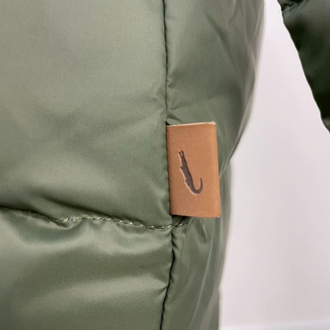 Crocodile】 新品 未使用 ロング丈 ダウンジャケット カーキ 軽量 防寒 
