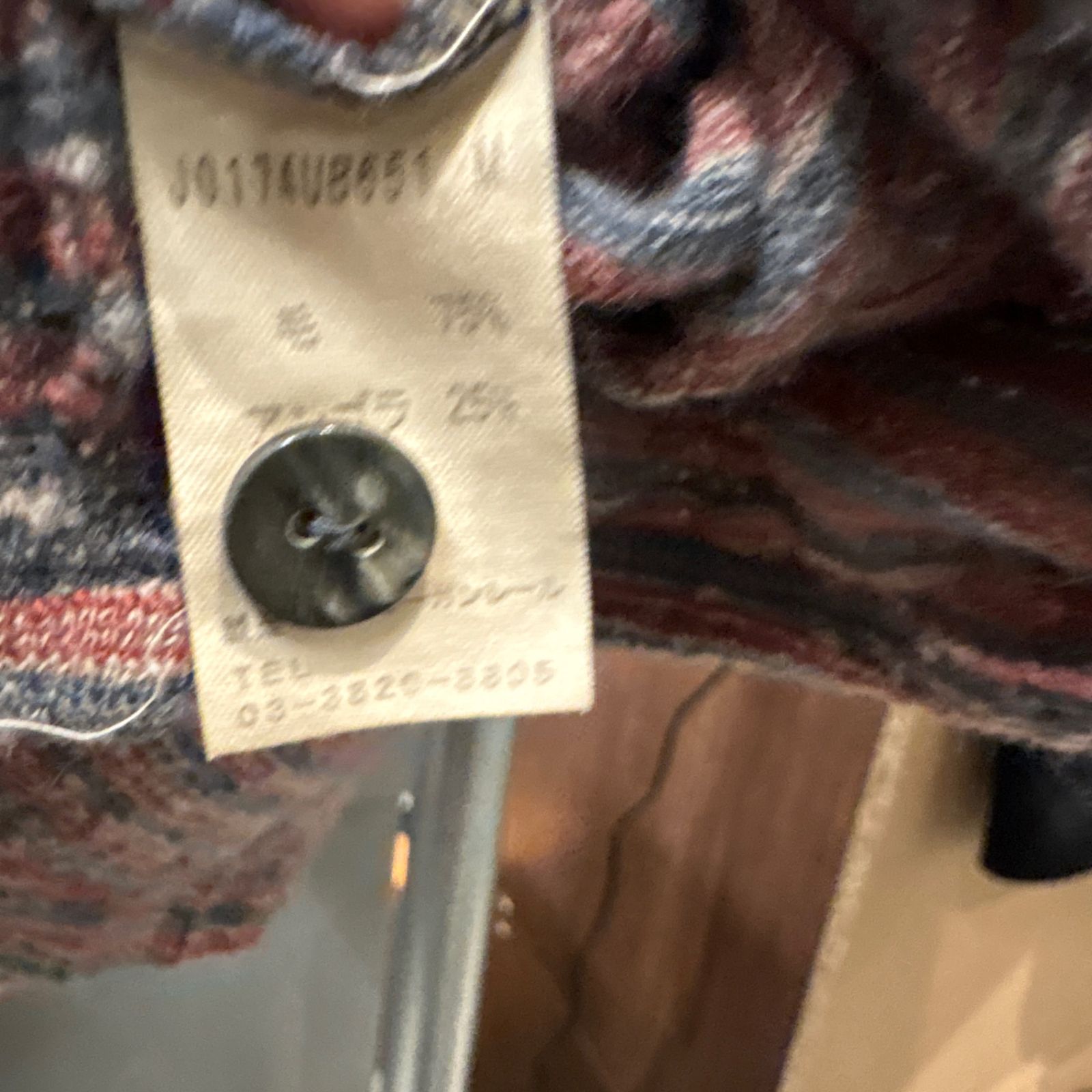 ヨーガンレール JURGEN LEHL カーディガン 羽織 総柄 アシンメトリ