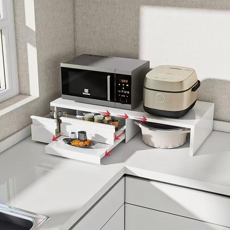 ママ倉 【アップバージョン】家電下収納 延長されたデザイン レンジ下