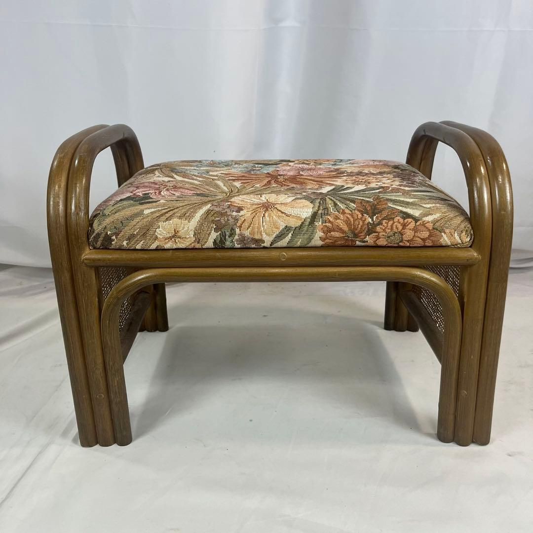 【良品】 ラタン 花柄 座椅子 スツール オットマン ローチェア 椅子 イス 良品】 ラタン 花柄 座椅子 スツール オットマン ローチェア 椅子 イス