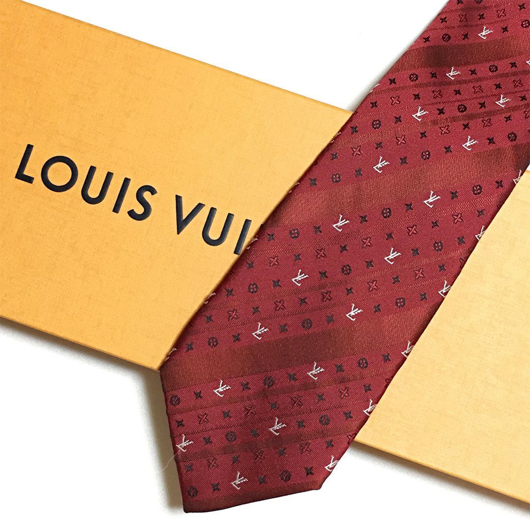 LOUIS VUITTON ネクタイ ワインレッド系 VUITTON ネクタイ LOUIS
