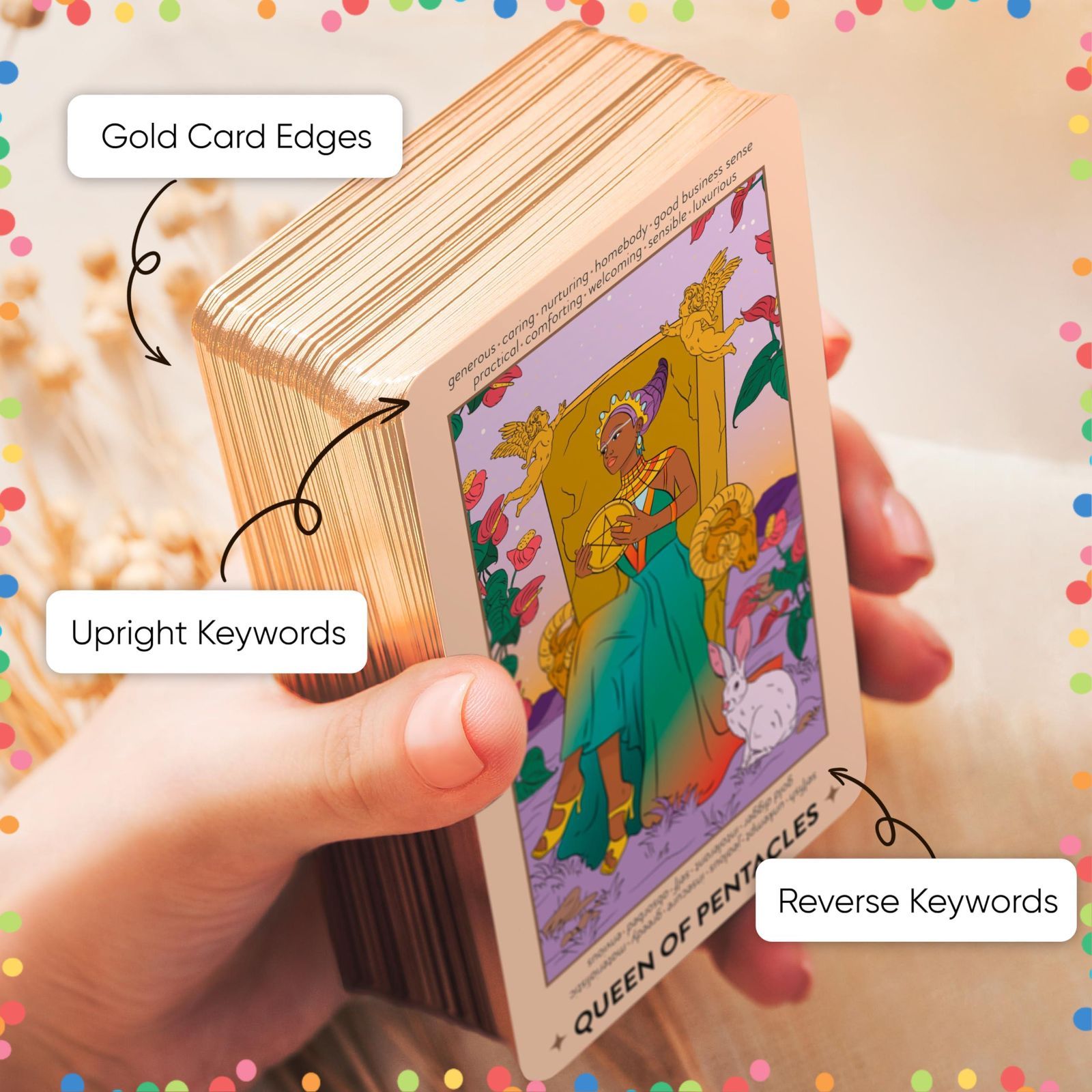 在庫処分Wyspell フェミニンなタロットカードデッキ-意味のある