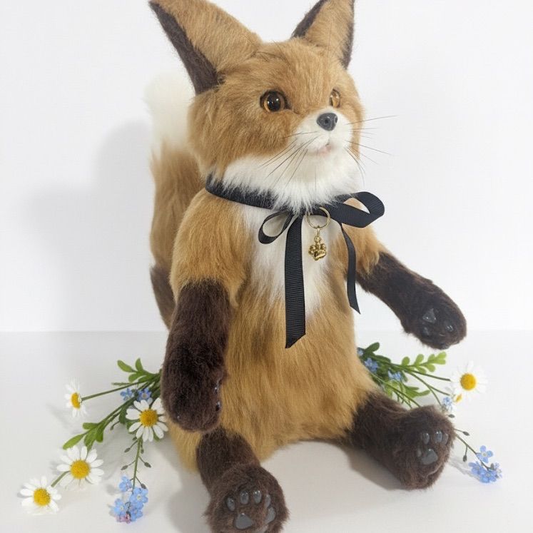 アートドール】ちょこんと子狐 羊毛フェルト - メルカリ