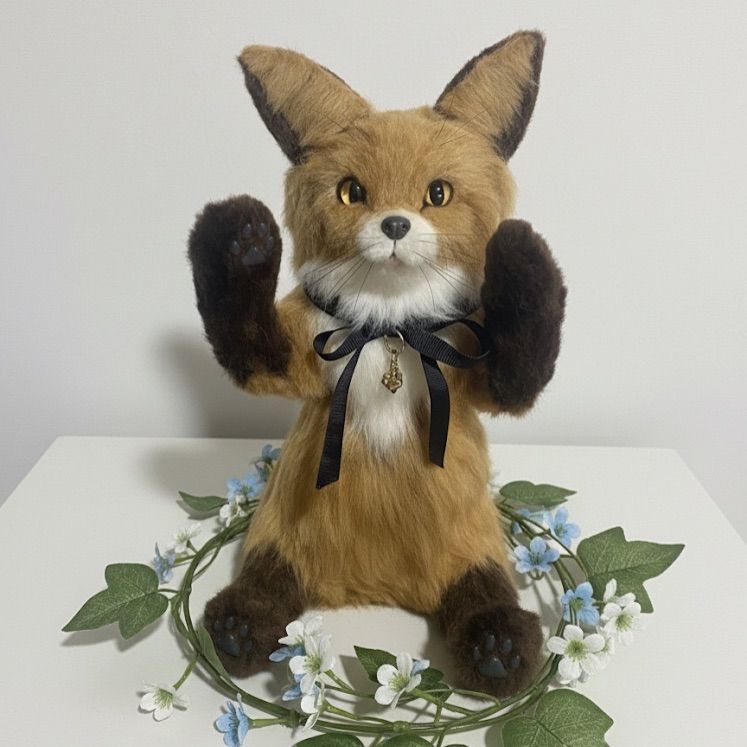 アートドール】ちょこんと子狐 羊毛フェルト - メルカリ