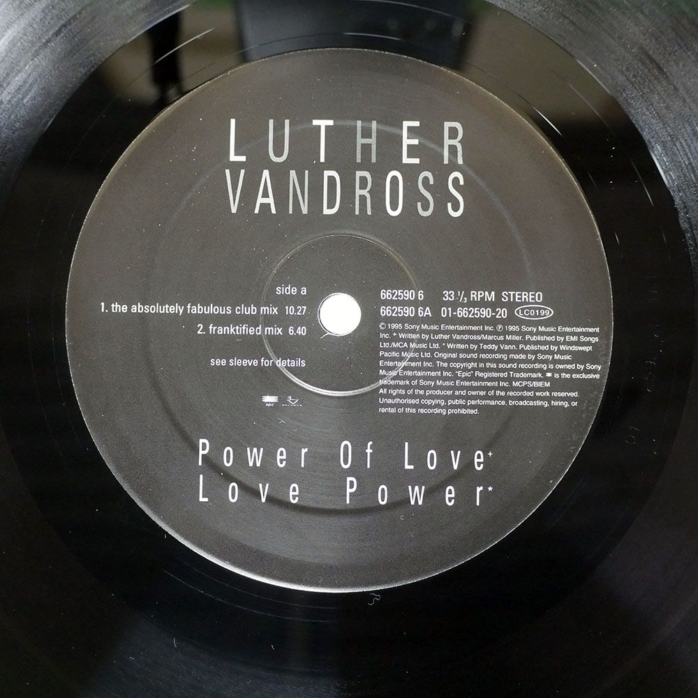 英 UK盤 LUTHER VANDROSS/POWER OF LOVE / LOVE POWER/EPIC 6625906 12