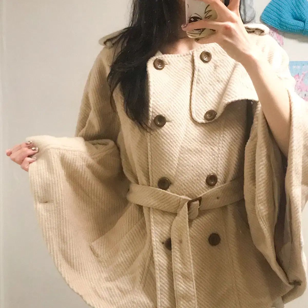 ヴィンテージ ベルト ケープ コート 姫ギャル ロギャル ラテ 森ガール