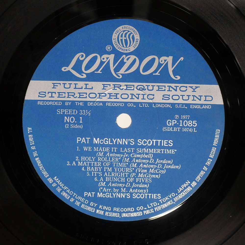 帯付き 国内盤 PAT MCGLYNN'S SCOTTIES/SAME/LONDON GP1085 LP - メルカリ