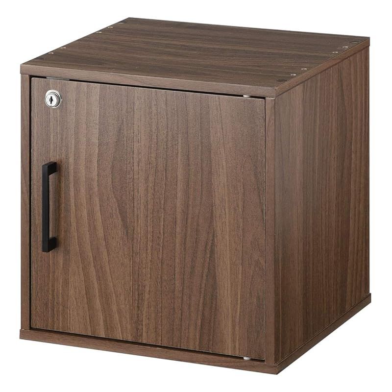 ぼん家具 鍵付き 収納ケース 木製ラック 収納ボックス キューブ